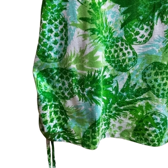 Caribbean Joe Bermuda Upside-down Pineapple V-Neck Top, Size XL - Picture 5 of 7